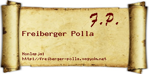 Freiberger Polla névjegykártya